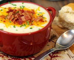 شوربة البطاطا قليلة السعرات الحرارية (304 سعرة حرارية)